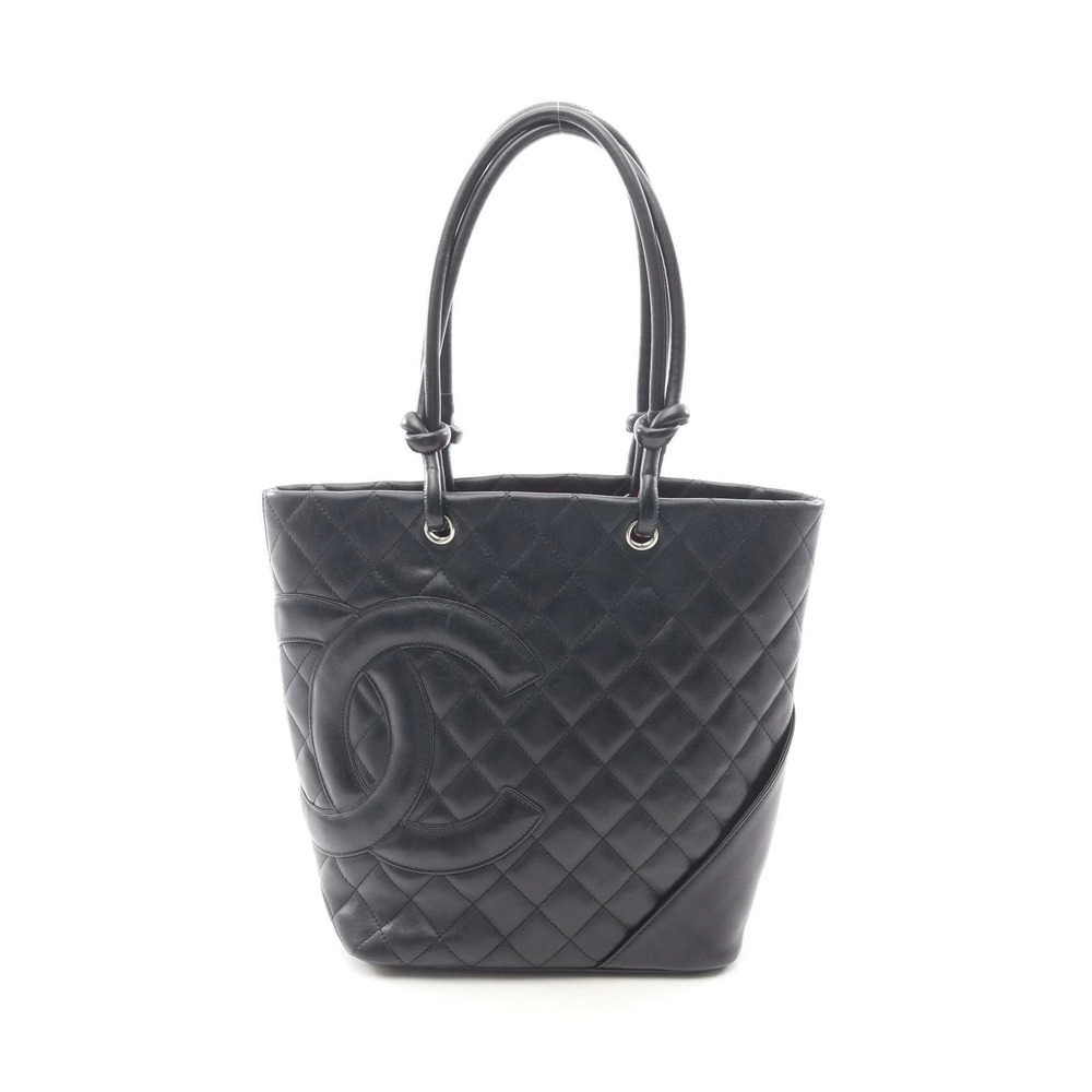 Chanel Cambon Tote Bag Leather Black